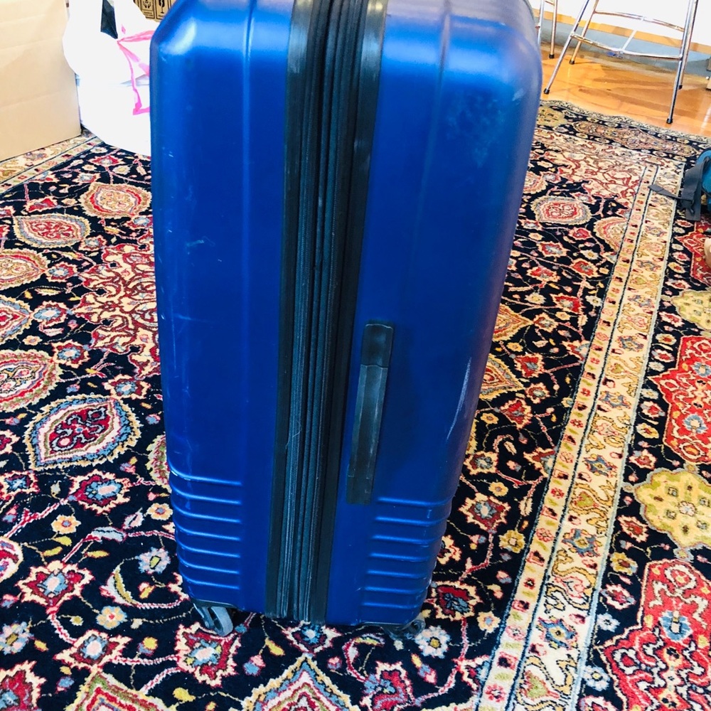 Sharper Image Large Hard Shell Purple Suitcase - image 3